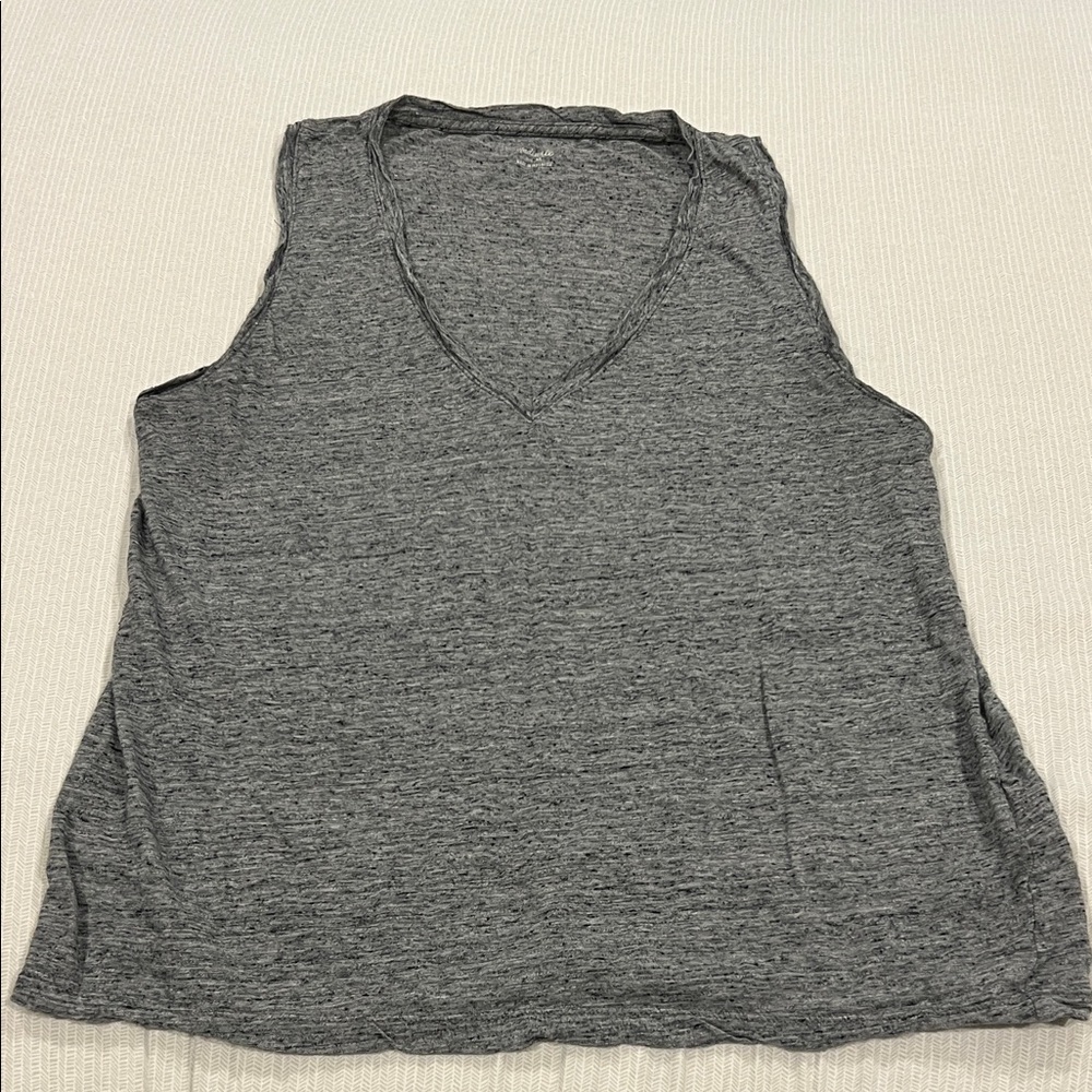 Madewell Heather Gray V-Neck Tank Top